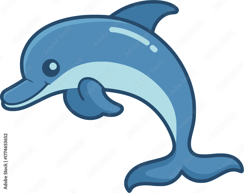 Naklejka premium Dolphin vector illustration