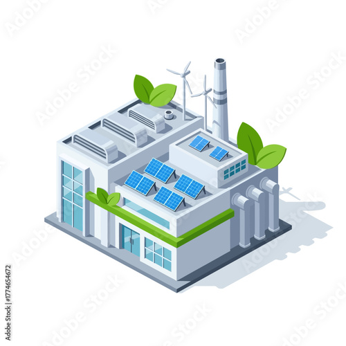 Isometric Vector Logistics Transport Entry Barrier System Diagram