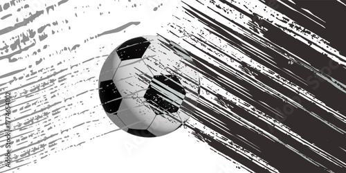 Soccer ball and gal net illustration combined pencil sketch and watercolor sketch modern