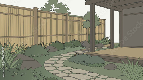 Spain city architecture view with building, garden, and park landscape under the sky