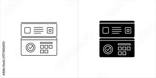 Passport and keypad icon