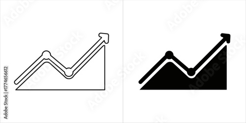 Line graph showing upward trend
