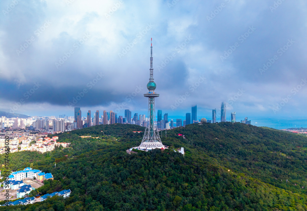 Fototapeta premium Qingdao TV Tower Urban Environment, Shandong Province, China