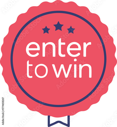 Isolated enter to win icon, giveaway contest reward enter to win symbols, editable vector art, enter to win contest giveaway reward promotion marketing campaign buyers