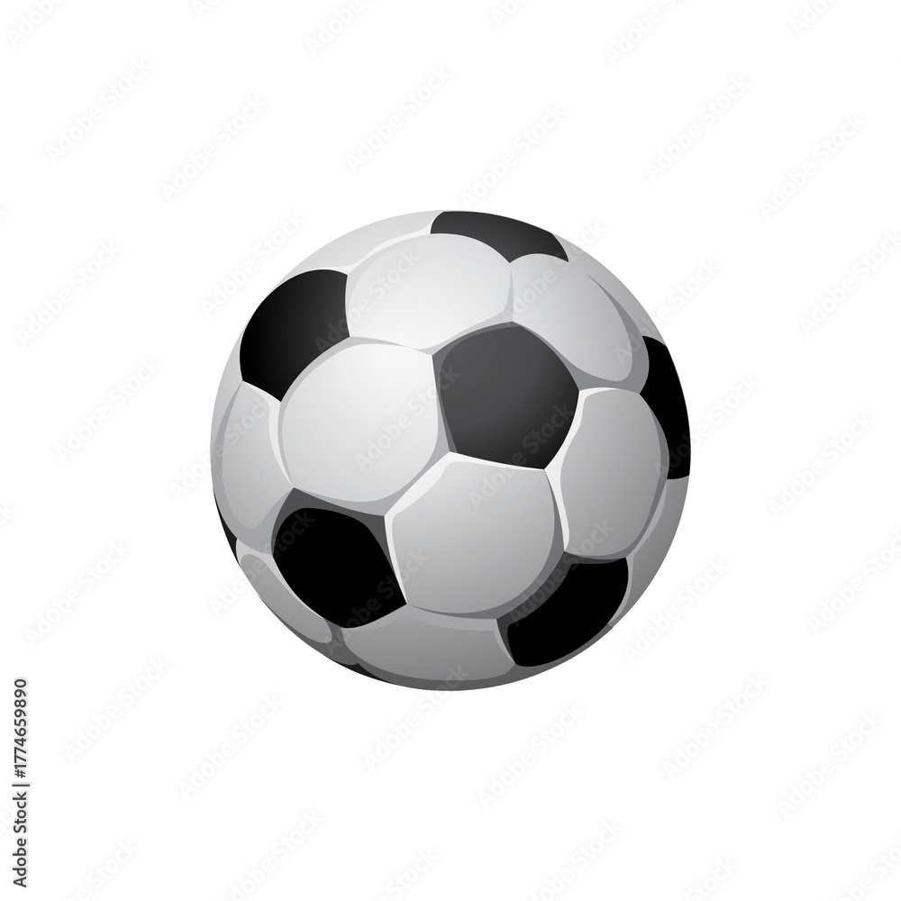 Obraz premium Classic soccer ball on white background