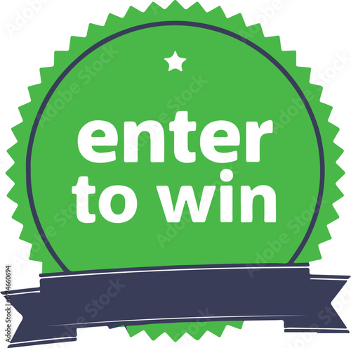 Isolated enter to win giveaway icon, promotional contest reward enter to win symbols, editable vector art, enter giveaway contest reward promotion marketing event campaign buyers