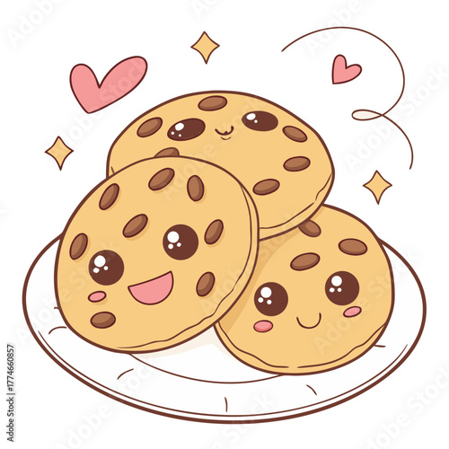 vector illustration of a cookie