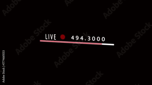 Live Streaming Indicator with Red Dot and 251,1400 Viewers on animation Black Background 2511400 Streaming live alert, glowing red dot, 2,511,400 people watching, stylish digital counter.