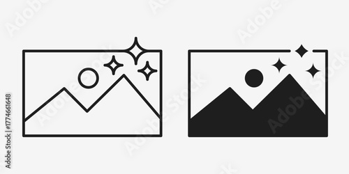 Minimal gray vector enhancement icon in AI format, perfect for improvement, innovation, and digital technology designs.