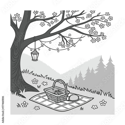 A simple line drawing vector illustration representing a computer mouse.