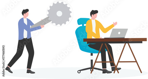 Jealous colleague or coworker envy for other being better or promoted,

