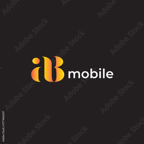 Modern AB Mobile Logo Design