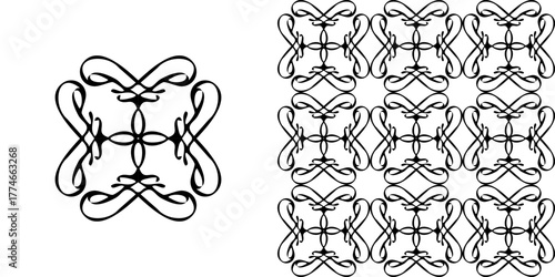 Seamless Decorative Floral Ornament Pattern