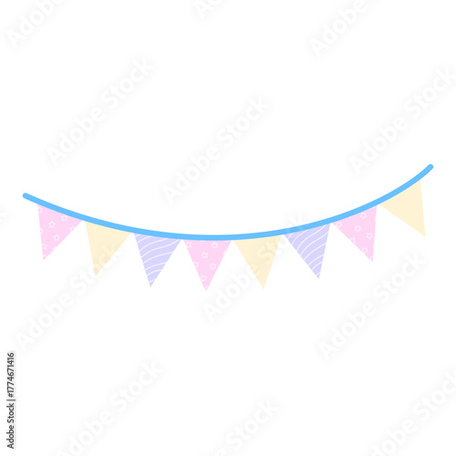Pastel decoration pennant banner decortion