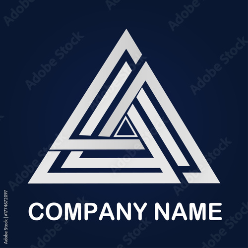 Yellow triangle high voltage electric shock danger warning sign business concept vector logo illustration