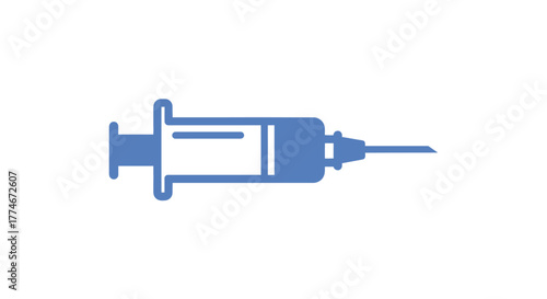 Medical Syringe Icon for Healthcare and Vaccination.
