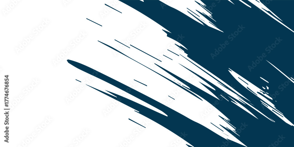 Fototapeta premium Blue abstract watercolor stroke design on paper. vector background pattern
