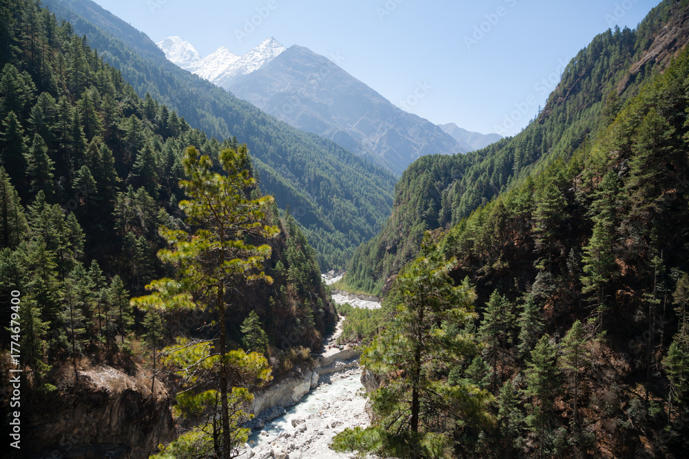 Obraz premium Dudh Koshi river along EBC trek, Nepal