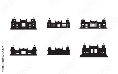 Reichstag Building Silhouette Collection a Powerful Symbol of German History and Politics