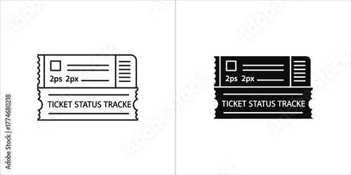 Ticket with text ticket status tracker