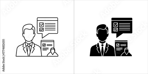 Businessman with checklist and document