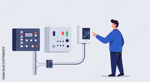 Smart home control system with modern interface and user interaction