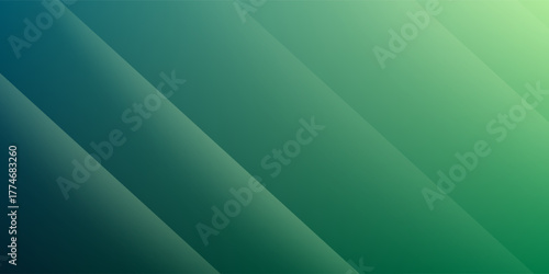 A beautiful abstract background featuring a smooth gradient transitioning from deep blue to vibrant green, illuminated by soft diagonal light rays, evoking tranquility and nature.