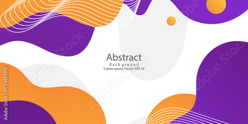 abstract fluid background with orange and purple color. Suit for banner, web, poster, pamflet, brochure and presentation