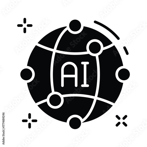 Grab this amazing icon of ai network in modern design style