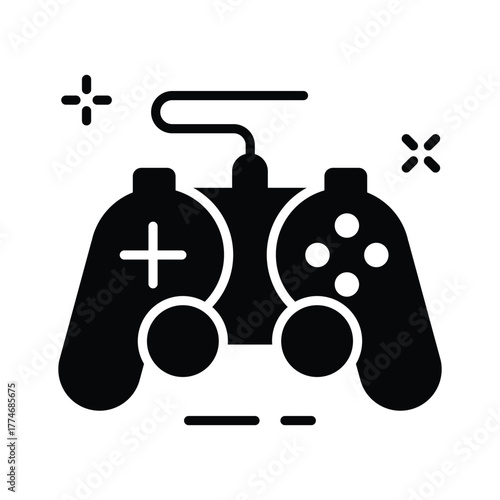 Creatively designed amazing icon of gaming controller in modern design style