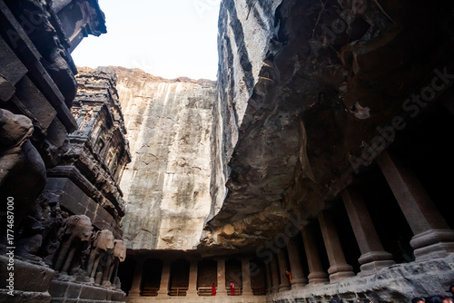 Fotografie Ellora Caves near Aurangabad, India