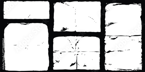  grunge frame peper Seamless black and white square pattern with grunge texture creates an abstract design