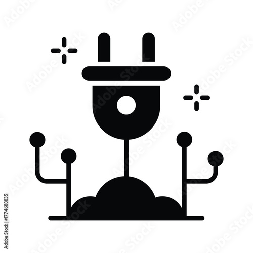 Take your hands on this amazing icon of energy plug in modern style