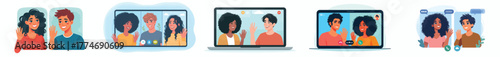 two people greet via video call