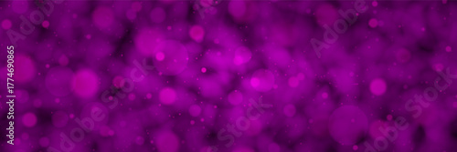 Purple neon spooky gradation bg with a witch effect and vignetting around the edges. Magical vector illustration with gradient mesh and overlay bokeh effect