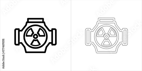 Vector art of radioactive symbol icon