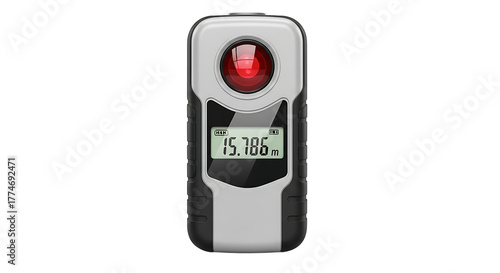 Digital Laser Distance Meter Device Showing Measurement in Meters