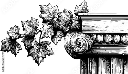 Ornate acanthus leaf corner design with engraved rectangular border for elegant decor