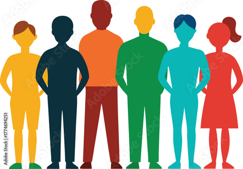 Diversity People illustration silhouette