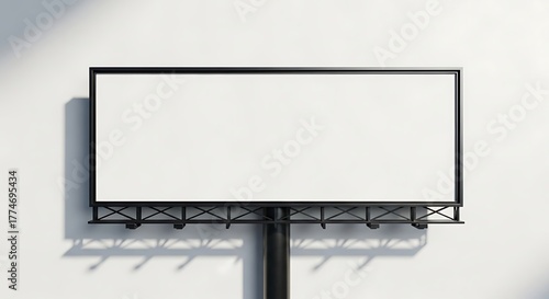 Blank billboard against modern wall - perfect for your next advertising campaign or creative mockups, grab attention with this modern urban canvas