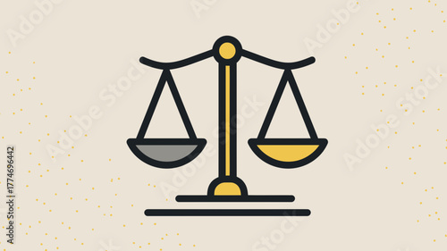 A balance scale icon representing justice and legal concepts