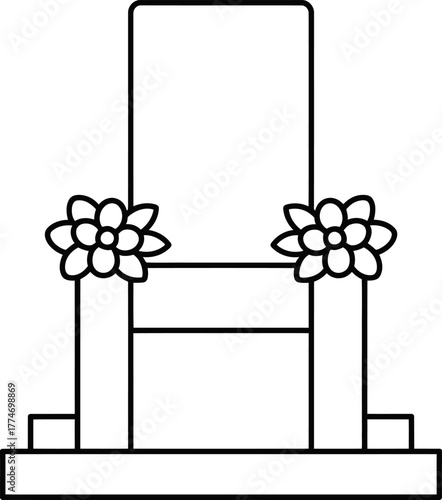 Tombstone or Ceremonial Chair Outline
