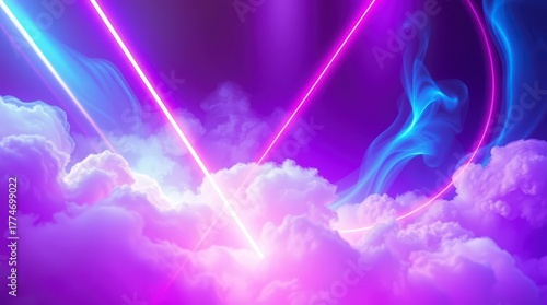Abstract Neon Cloudscape