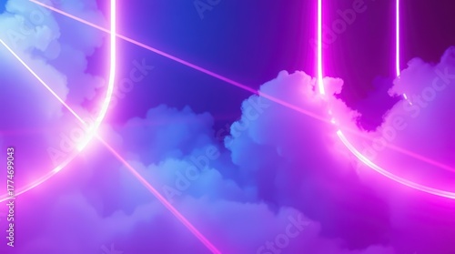 Neon Lights and Clouds