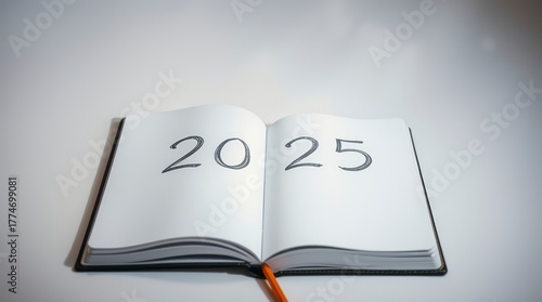 Notebook Showing the Year 2025