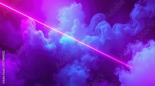 Abstract Neon Cloudscape