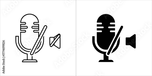 Muted microphone icon