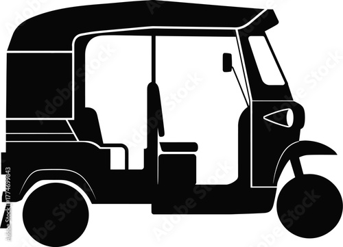 Auto Rickshaw Silhouette Icon