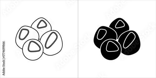 Barnacles icon, marine life and ocean concept