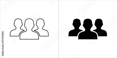 Group of people icon, user icon, team icon